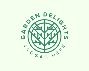 Tree Gardening Leaf logo design