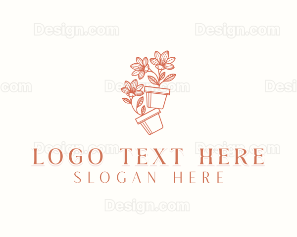 Garden Flower Vase Logo