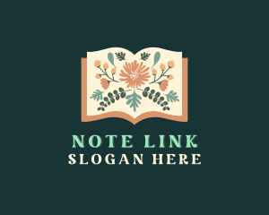 Botanical Flower Book logo design