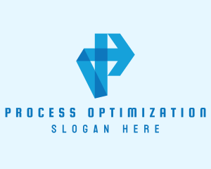 Locator Arrow Letter P logo
