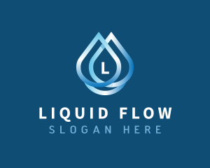 Purified Water Droplet logo design