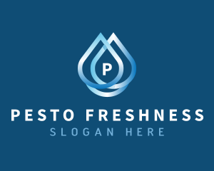 Purified Water Droplet logo design