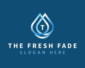 Purified Water Droplet logo design