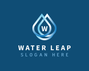 Purified Water Droplet logo design