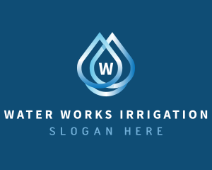 Purified Water Droplet logo design