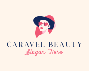 Woman Beauty Hat logo design