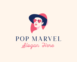 Woman Beauty Hat logo design