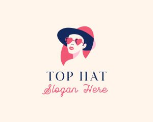 Woman Beauty Hat logo design