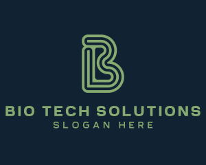 Cyber Tech Software Letter B logo design