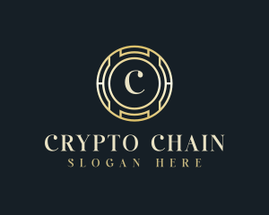 Bitcoin Blockchain Crypto logo design