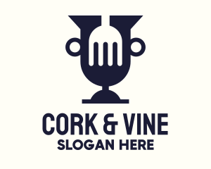 Blue Fork Goblet logo design