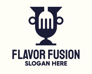 Blue Fork Goblet logo design