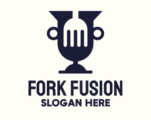 Blue Fork Goblet logo design