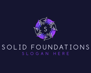 Support Hands Foundation logo design