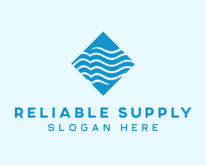 Water Supply Waves logo design