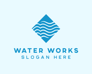 Water Supply Waves logo design