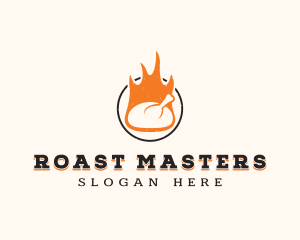 Flame Chicken BBQ logo design