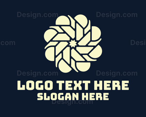 Geometric Cyber Flower Logo