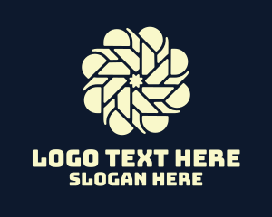 Geometric Cyber Flower logo