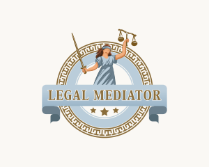 Lady Justice Scale logo design