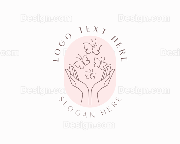 Creative Butterfly Hand Logo