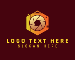 Camera - Hexagon Retro Photography logo design