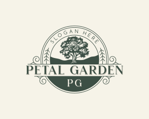 Horticulture Oak Tree Planting logo design