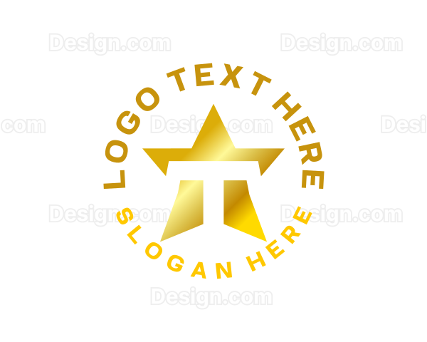 Letter T Star Media Logo