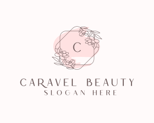 Floral Watercolor Beauty Cosmetics  logo design