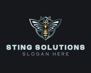 Hornet Wings Shield logo design