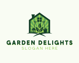 House Gardener Landscaping  logo design