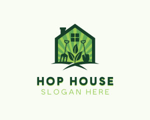 House Gardener Landscaping  logo design