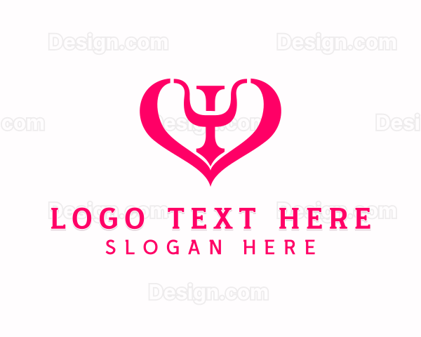 Psychology Therapy Heart Logo