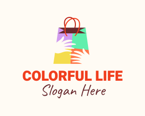 Color Shopping Hands logo design