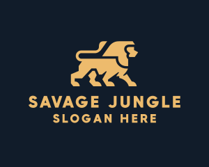 Wild Jungle Lion  logo design