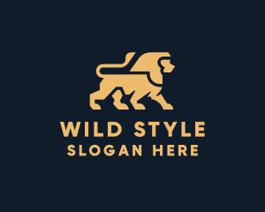 Wild Jungle Lion  logo design