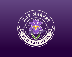 Tennessee Iris Flower logo design