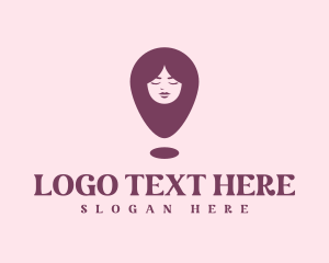 Female Hairdresser Location logo