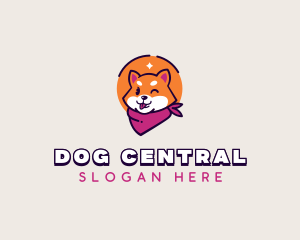 Corgi Pet Bandana logo design