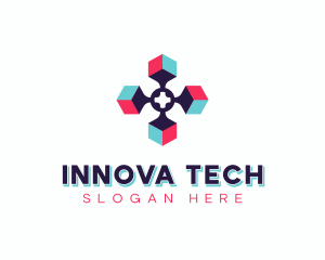 Tech Developer Cube logo design