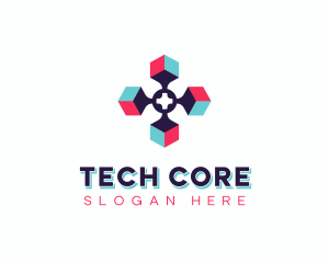 Tech Developer Cube logo design