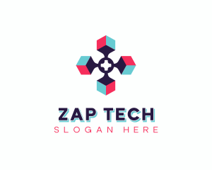 Tech Developer Cube logo design