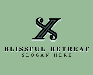 Ornate Stylish Decor Letter X Logo