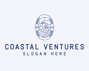 Wave Ocean Coast logo design