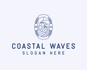 Wave Ocean Coast logo design