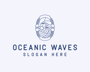 Wave Ocean Coast logo design