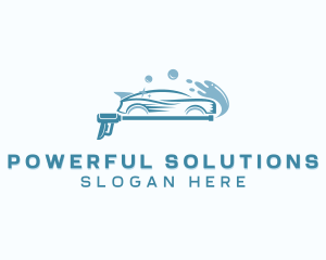 Car Pressure Washer Cleaning logo design