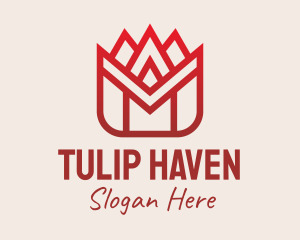 Tulip Flower Garden  logo design