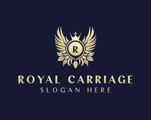 Elegant Crown Wings logo design