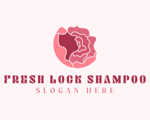 Rose Flower Woman logo design